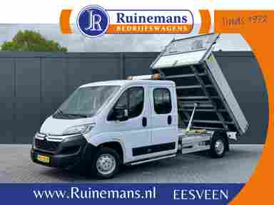 Citroën Jumper 2.2 BlueHDi 141 PK EURO 6 / L4 MAXI / KIPPER / 7 PERS / DUBBELE CABINE / PICK UP / 2.5 TONS TREKHAAK / LED