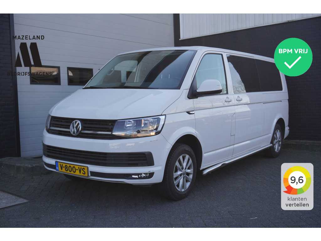 Volkswagen Transporter 2.0 TDI Dubbele Cabine 2x Schuifdeur L2 EURO 6 - Airco - Cruise - PDC - € 18.950,- Excl.