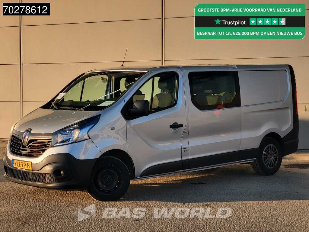 Renault Trafic 95pk Dubbel Cabine L2H1 Euro6 Airco Cruise Parkeersensoren L2 4m3 Airco Dubbel cabine Cruise control