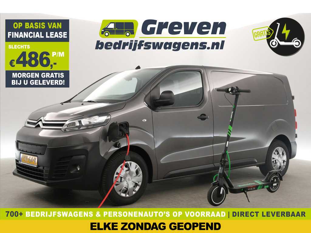 Citroën eJumpy L2H1 75 kWh BPM VRIJ | GRATIS E-Step! | EMISSIEVRIJE ZONE | Elektrisch | Automaat 360Camera Airco Carplay Cruise Navigatie PDC 3 Persoons