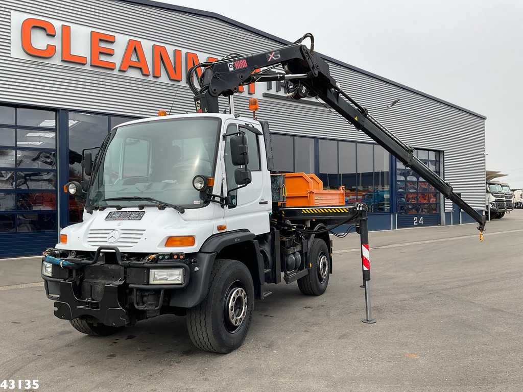 Unimog U 500 4x4 Hiab 12 Tonmeter laadkraan (bouwjaar 2009)