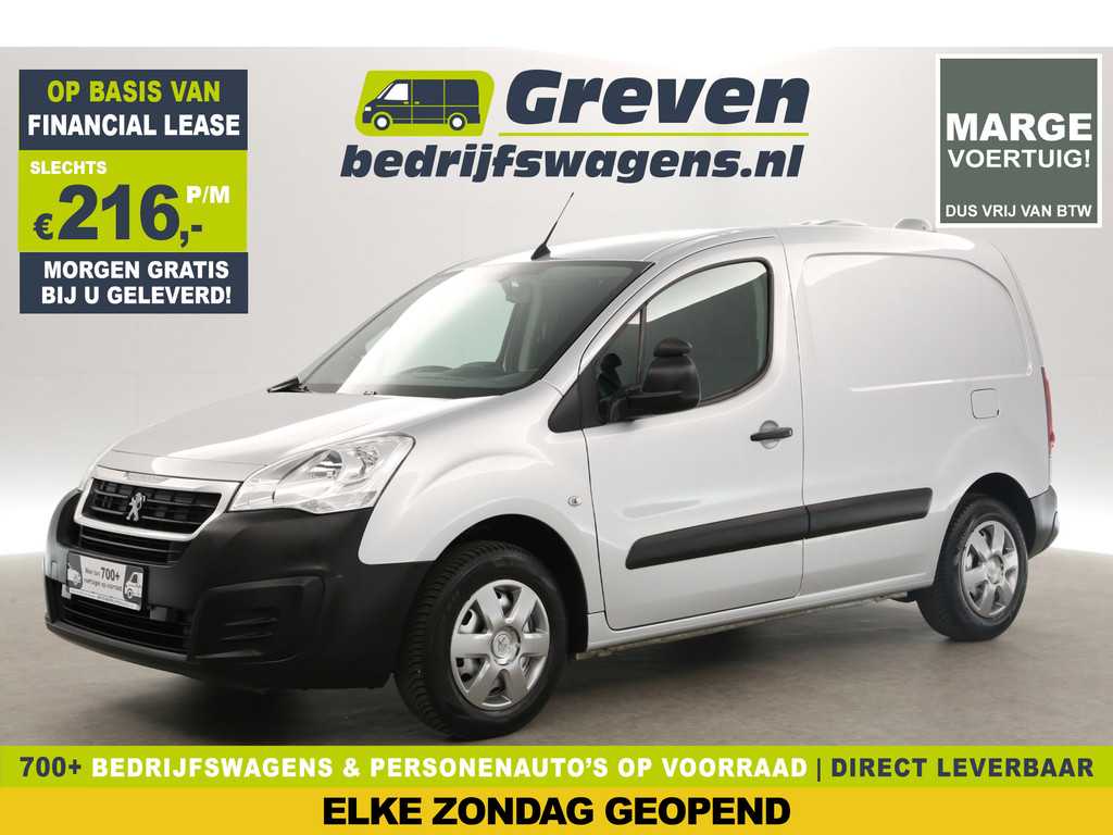 Peugeot Partner 1.6 BlueHDi L1H1 Marge Airco Cruise Carplay Navigatie PDC Elektrpakket Schuifdeur