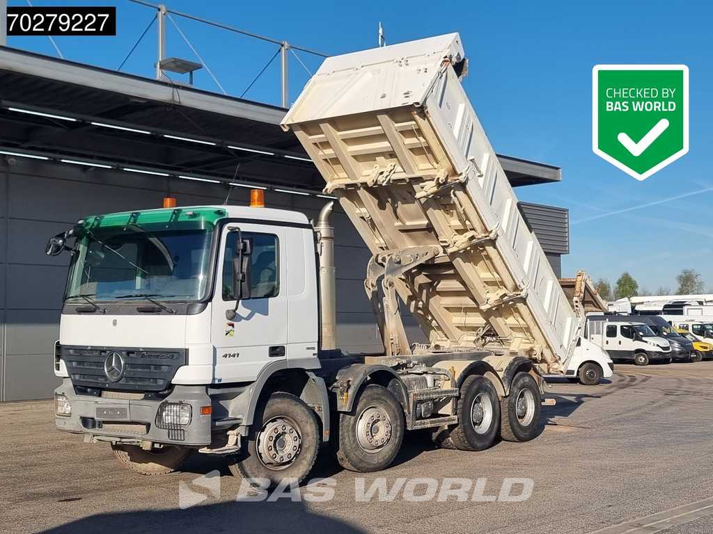 Mercedes Actros 4141 8X4 12m3 Meiller 2-way tipper steelsuspension Euro 4