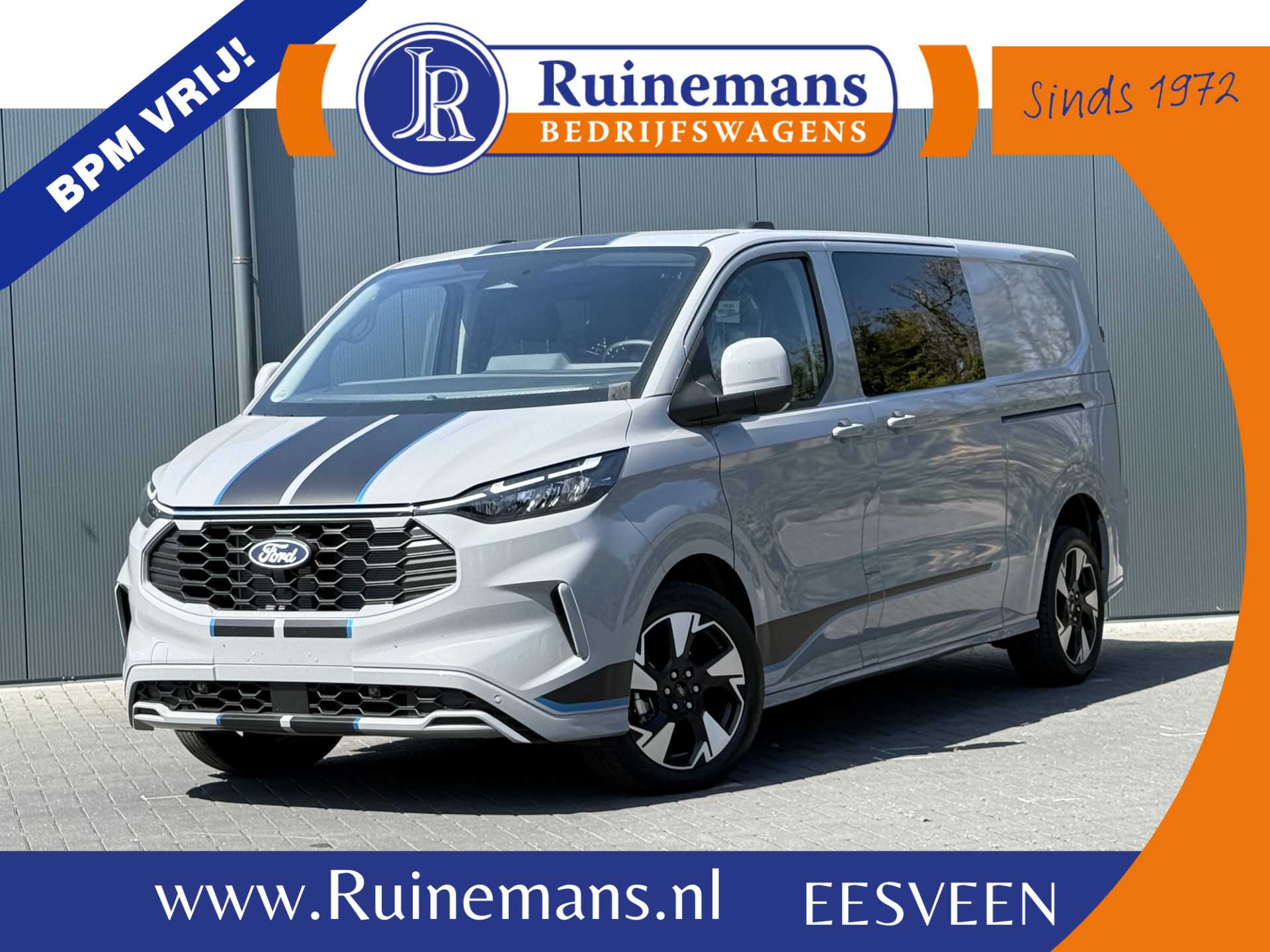 Ford Transit Custom 2.0 TDCI 170 PK AUTOMAAT / L2H1 / Limited Sport / 6 PERS DUBBEL CABINE / 2x SCHUIFDEUR / CAMERA / 6 PERSOONS
