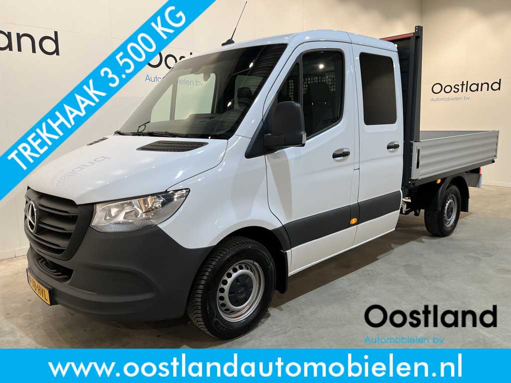 Mercedes-Benz Sprinter 315 CDI L2 RWD DC Dubbel Cabine Open Laadbak / Euro 6 / Trekhaak 3500 KG / Airco / 3-Zits / 650 KM !! / BPM VRIJ !!