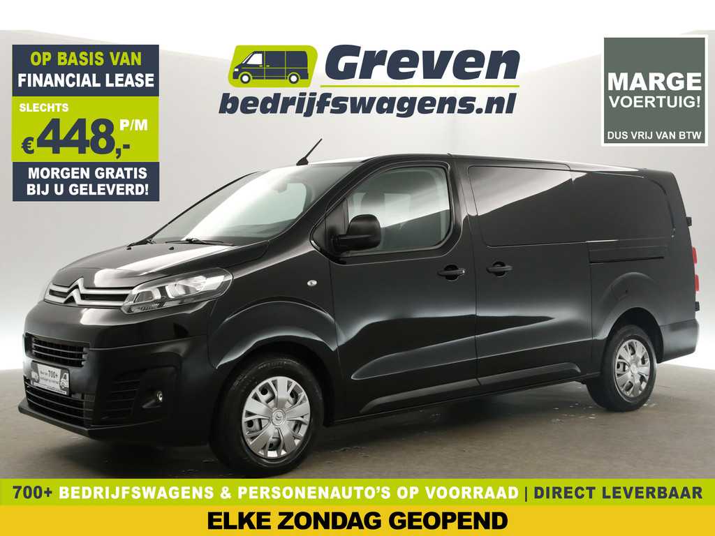 Citroën Jumpy 2.0 BlueHDI L3H1 Marge | Dubbele Cabine | 6 Persoons | Airco Cruise 2xSchuifdeur Carplay 360Camera Navi PDC Elektrpakket