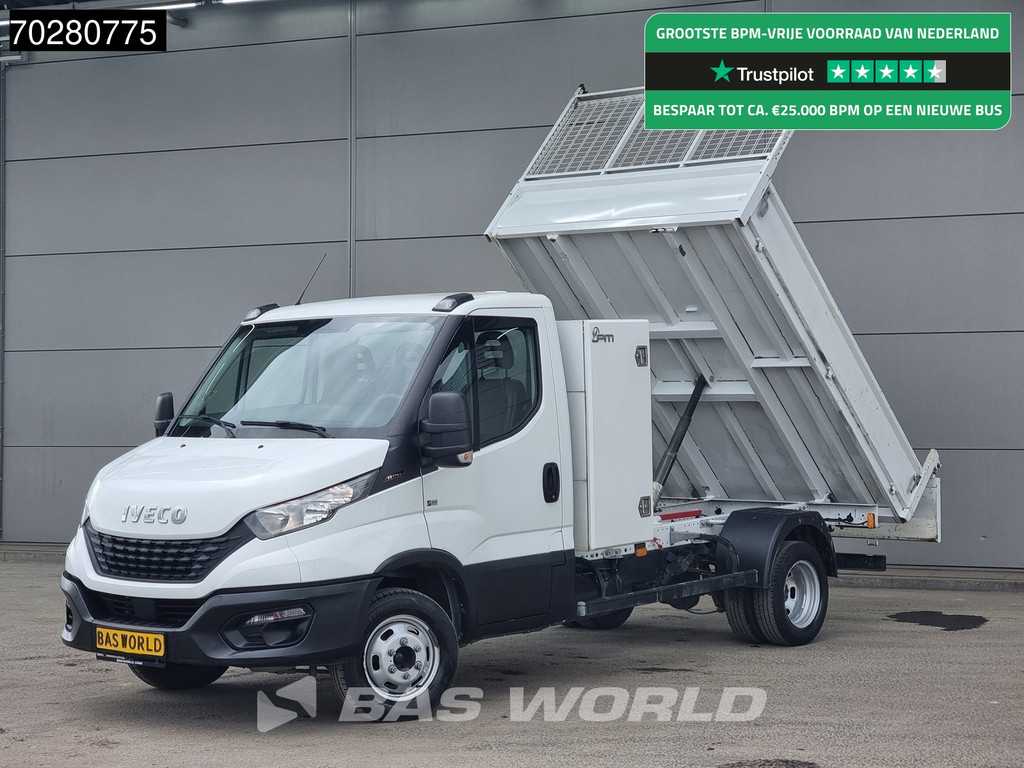 Iveco Daily 35C16 3.0L Open Laadbak met Kist Dubbellucht 3,5t Trekhaak Airco Cruise Pritsche Pickup Open Box Airco Cruise control