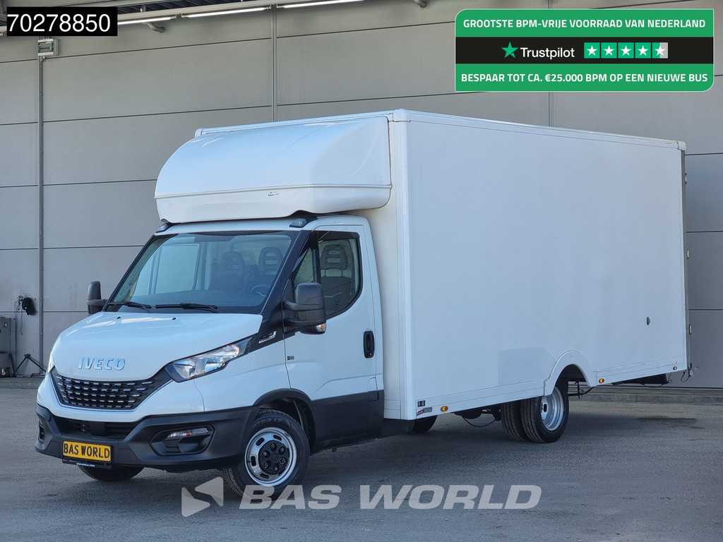 Iveco Daily 35C14 Automaat Luchtvering Bakwagen Dubbellucht Airco Cruise Camera Euro6 Meubelbak Plancher Verkoopwagen Foodtruck Paardenwagen 31m3 Airco Cruise control