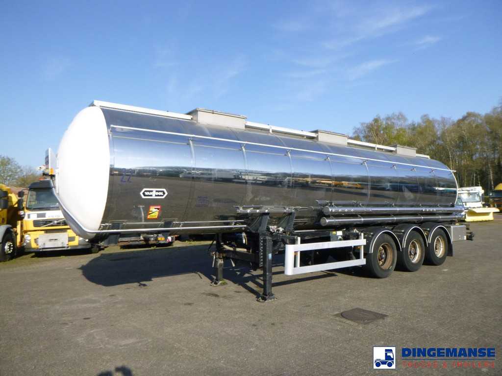 Van Hool Chemical tank inox L4BH 30 m3 / 3 comp