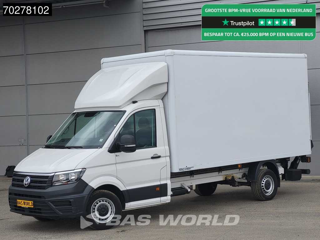Volkswagen Crafter 177pk Automaat Laadklep Bakwagen Airco Camera Meubelbak Koffer 19m3 Airco