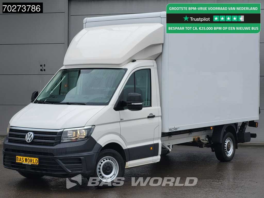 Volkswagen Crafter 177pk Automaat Laadklep Bakwagen Airco Camera Meubelbak Koffer 19m3 Airco