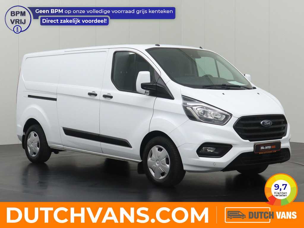 Ford Transit Custom 2.0TDCI 130PK Lang Kastinrichting | Trekhaak 2800Kg | NAvigatie | Airco | 3-Persoons
