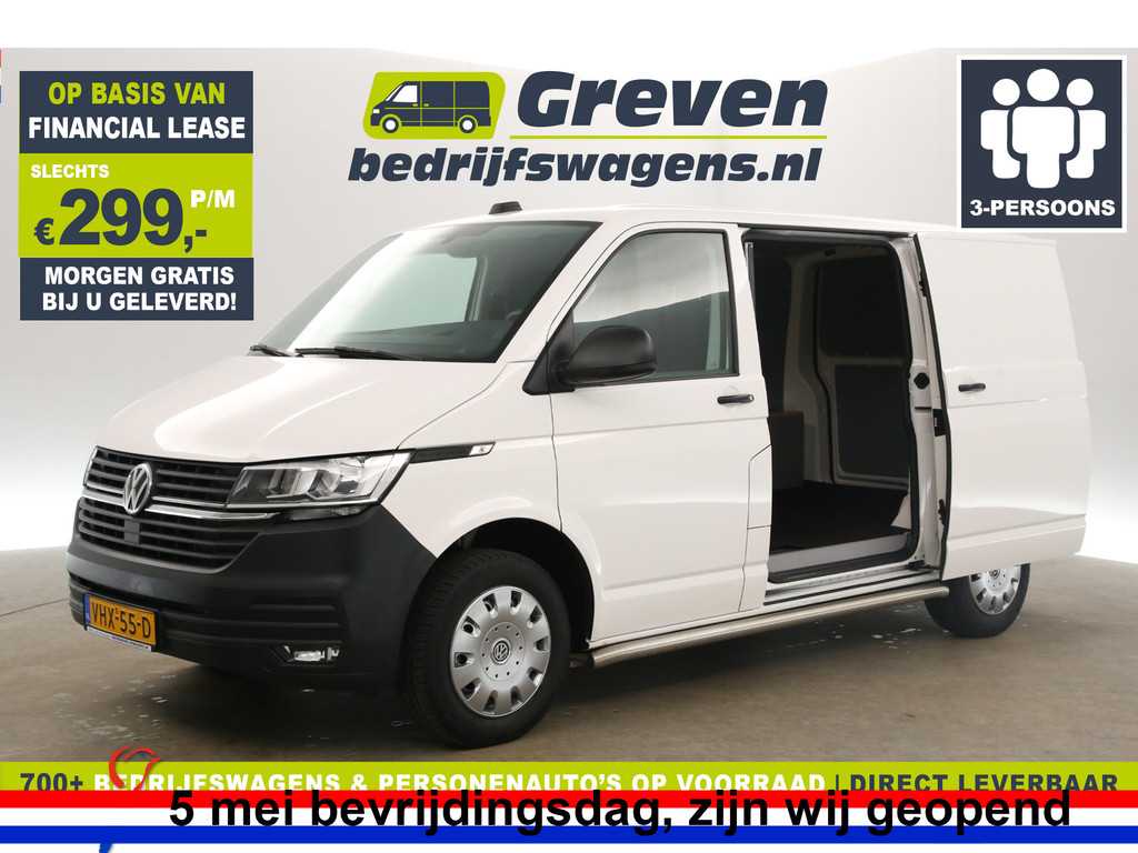 Volkswagen Transporter 2.0 TDI L1H1 140PK Airco Carplay Cruise 2xSchuifdeur Navigatie PDC 3 Persoons Elektrpakket