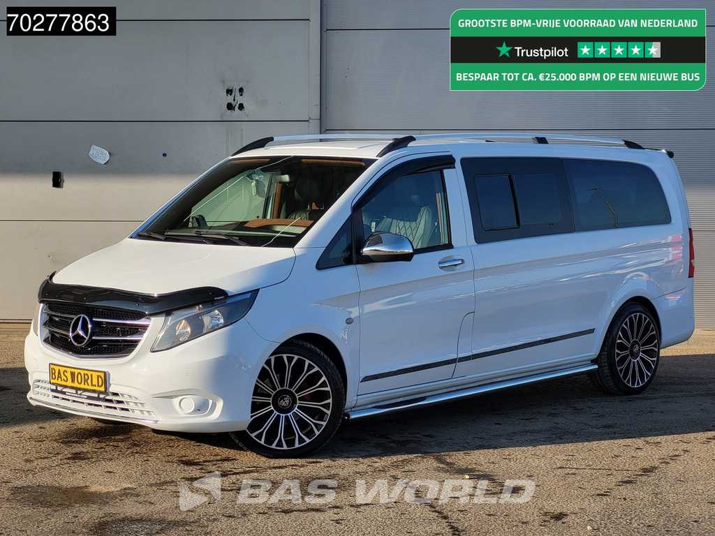 Mercedes Vito 116 Automaat VIP L2 Personenvervoer Taxi TV Trekhaak Airco Cruise Navi Parkeersensoren Passenger Transport Kombi Tourer L2 1m3 Airco Dubbel cabine Trekhaak Cruise control