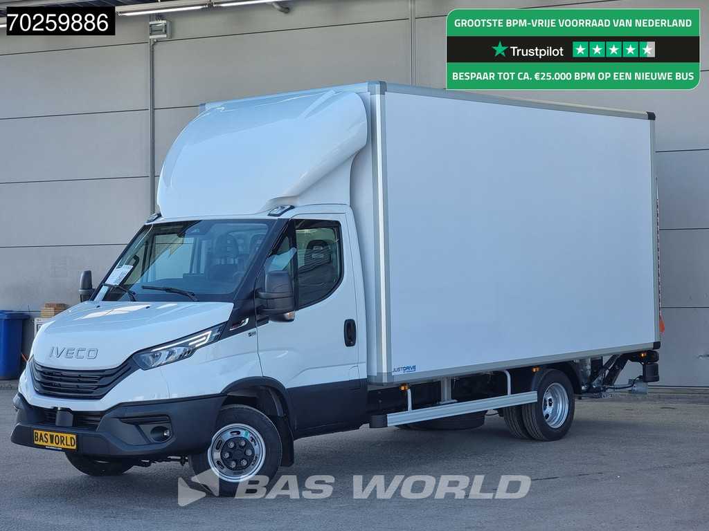 Iveco Daily 35C18 3.0L Automaat Luchtvering Zijdeur Laadklep Bakwagen Navi LED Koffer Gesloten laadbak Bakwagen 21m3 Airco Cruise control