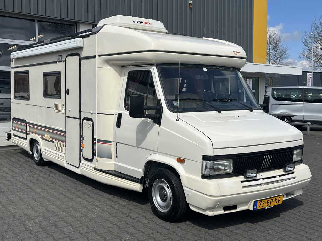 Fiat 290 Fiat Ducato - Bürstner opbouw Luifel Camera Vast bed Trekhaak Fietsenrek Dakkoffer