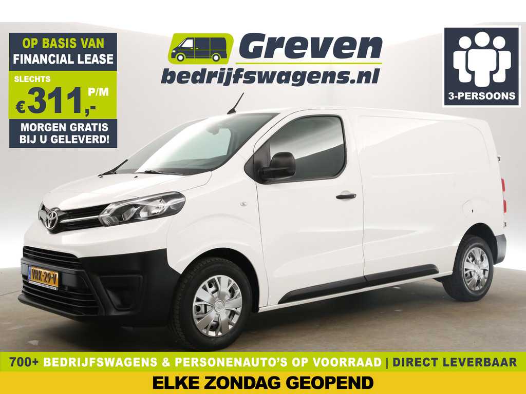 Toyota ProAce Worker 2.0 L2H1 145PK Airco Cruise Carplay 3 Persoons Parkeersensoren Schuifdeur