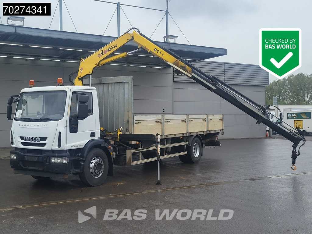 Iveco Eurocargo 180E250 4X2 Hyva V911 3S CraneManual Steelsuspension Ladebordwand EEV
