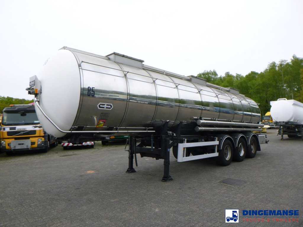 Van Hool Chemical tank inox L4BH 30 m3 / 3 comp