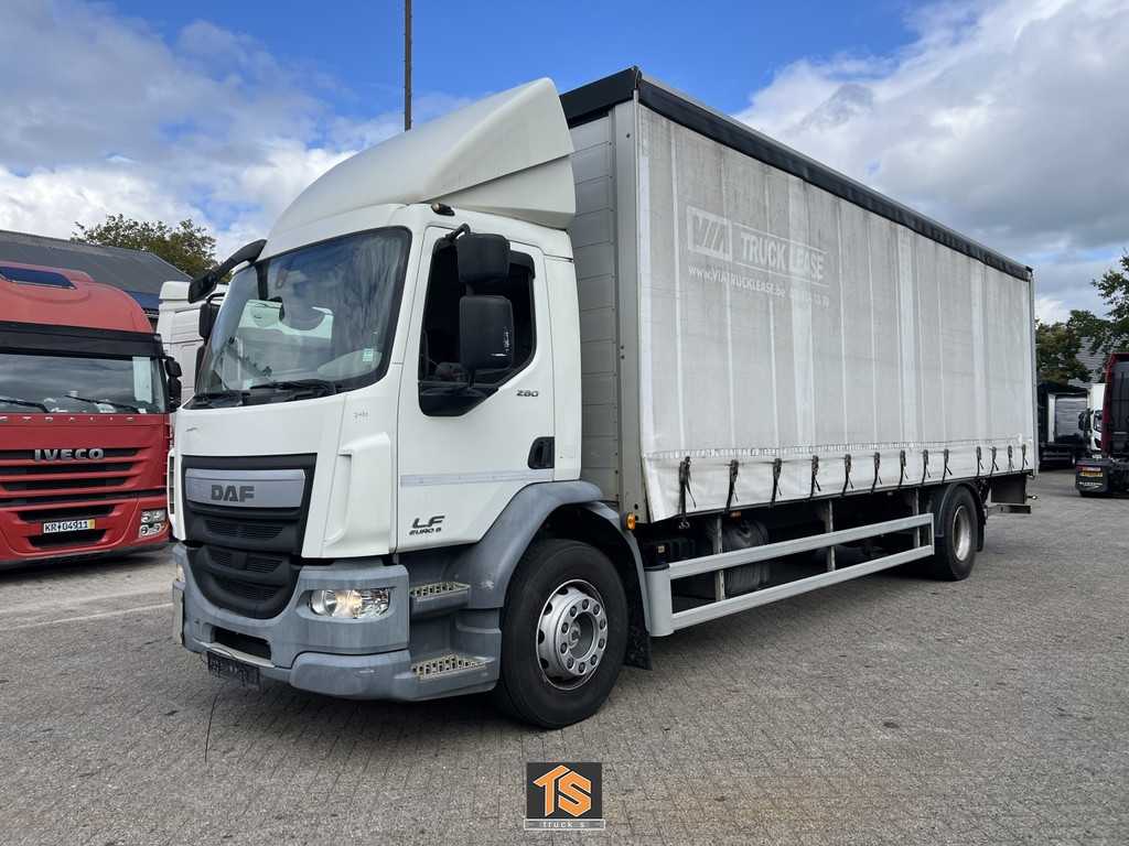 DAF FA 19T LF 280 EURO 6 - SCHUIFZEIL/GARDINEN/CURTAIN - AUTOMATIC - 19 TON - BELGIUM TRUCK - TOP! TS447463