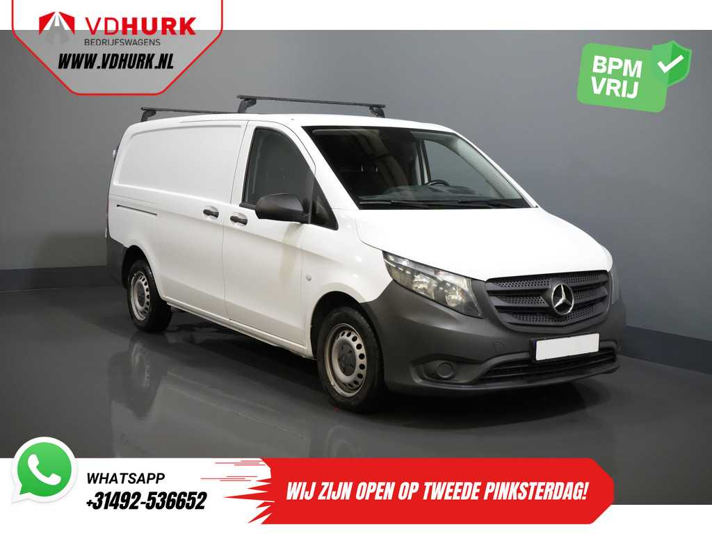 Mercedes-Benz Vito 116 CDI Aut. L2 RWD BPM VRIJ! Standkachel/ Navi/ Stoelverw./ Carplay/ Camera/ Cruise/ Trekhaak/ Airco