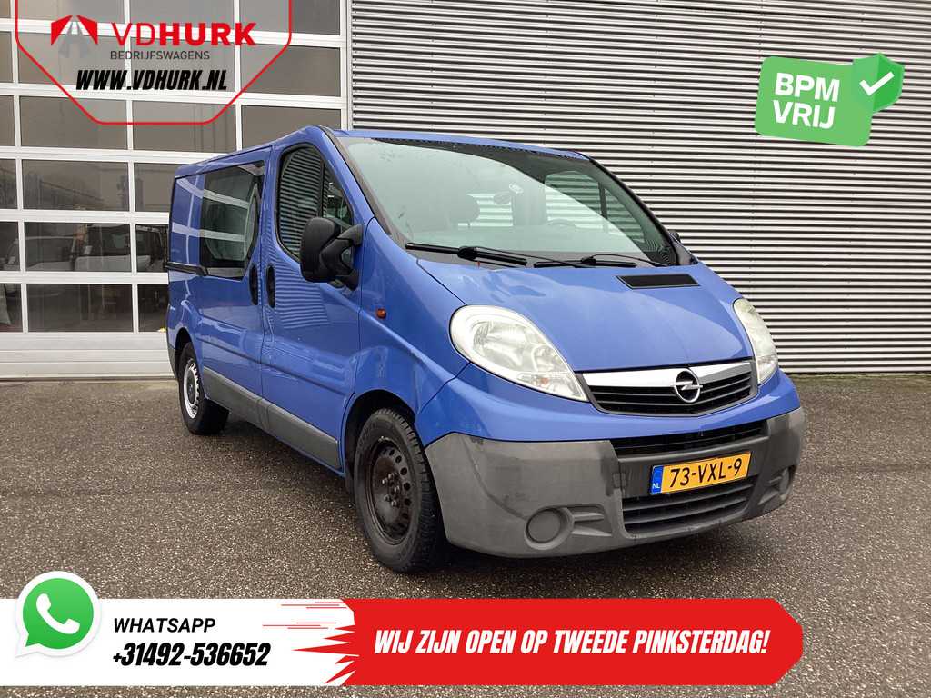 Opel Vivaro 2.5 CDTI 115 pk DC Dubbel Cabine MARGE EXPORT ONLY 2x Schuifdeur/ 6 Pers./ Airco/ PDC/ Trekhaak