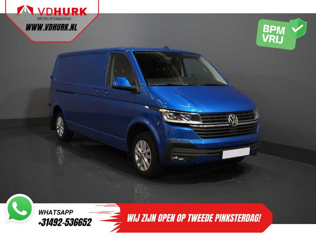 Volkswagen Transporter T6.1 2.0 TDI 150 pk L2 DSG Aut. Highline BPM VRIJ! Adapt.Cruise/ 2.5t Trekhaak/ Standkachel/ Stoelverw./ LED/  Carplay/ Navi/ Camera/ PDC/ Airco