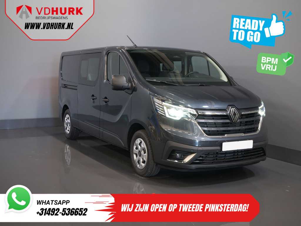Renault Trafic 2.0 dCi 130 pk L2 BPM VRIJ! DC Dubbel Cabine LED/ 2xSchuifdeur/ Navi/ Carplay/ Camera/ PDC/ Cruise