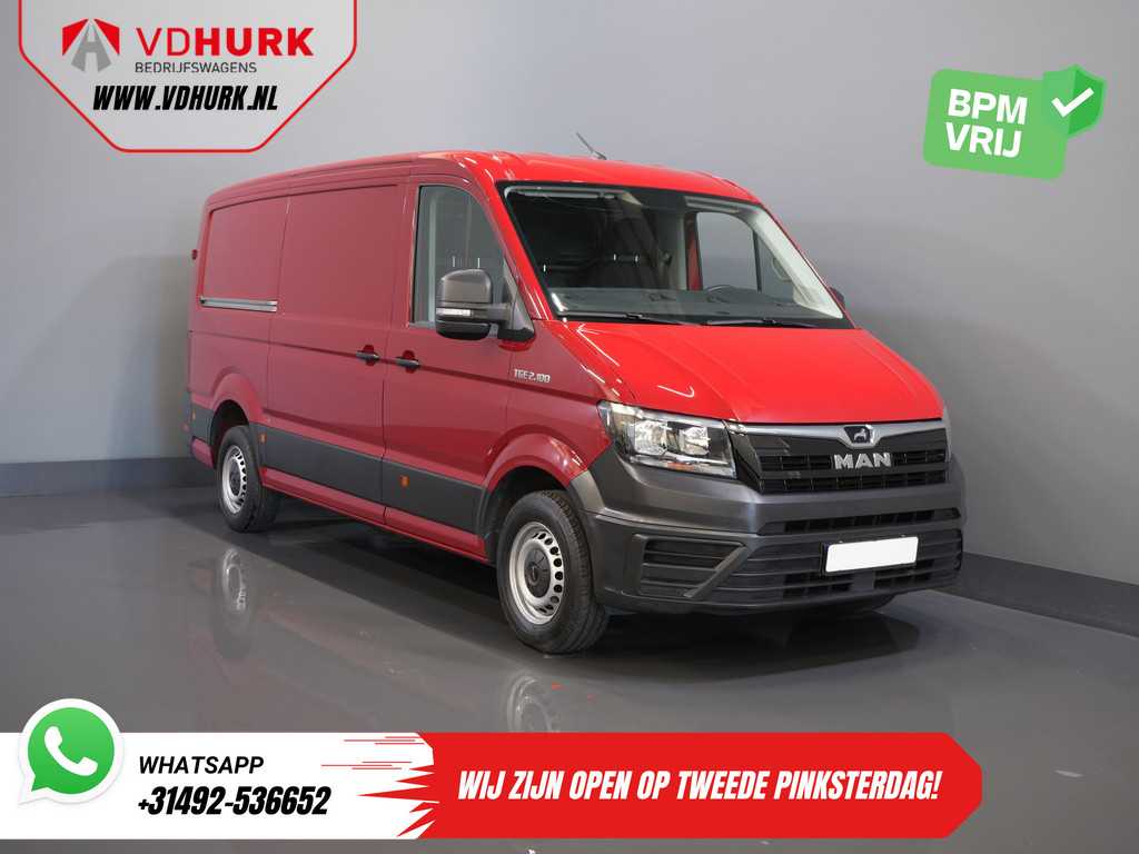 Man TGE 2.0 TDI L3H2 BPM VRIJ! 3 Pers./ 2.5t Trekverm./ Carplay/ Betimmerd/ Cruise/ Navi/ Camera