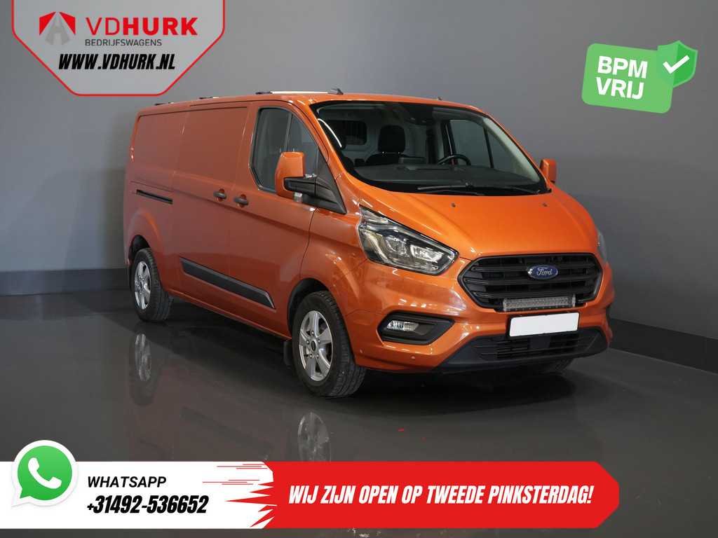 Ford Transit Custom 300 2.0 TDCI 130 pk Aut. L2 Limited BPM VRIJ! Bi-Xenon/ 2x Schuifdeur/ Standkachel/ Stoelverw./ Carplay/ Camera/ PDC/ LMV/ Cruise/ Trekhaak