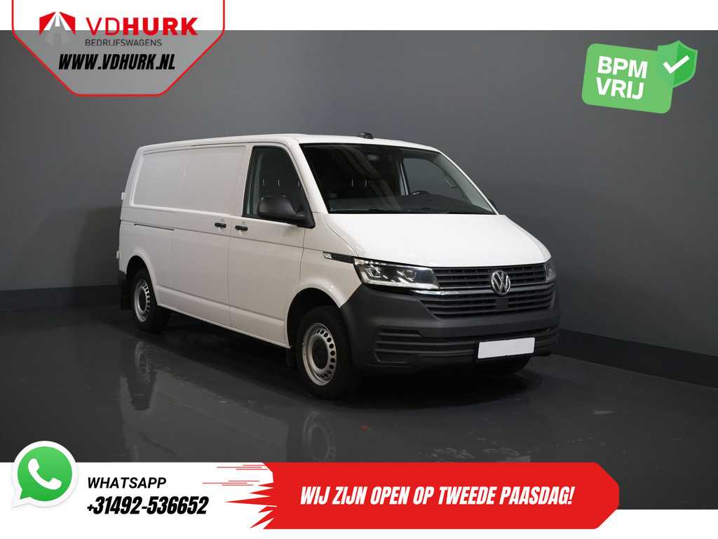 Volkswagen Transporter T6.1 2.0 TDI 150 pk DSG Aut. L2 2x Schuifdeur/ LED/ Standkachel/ Carplay/ Stoelverw./ 2.5t Trekverm.