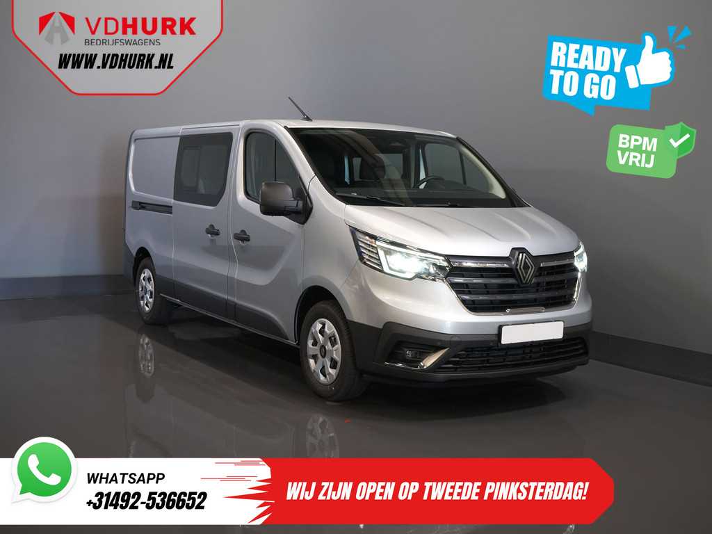Renault Trafic 2.0 dCi 130 pk L2 BPM VRIJ! DC Dubbel Cabine LED/ 2xSchuifdeur/ Navi/ Carplay/ Camera/ PDC/ Cruise