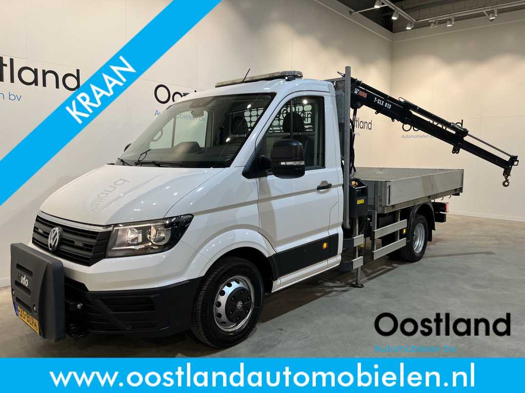 Volkswagen Crafter Crafter 50 TDI 180 PK Open Laadbak / Hiab Kraan / Euro 6 / Airco / Trekhaak 3500 KG / Cruise Control / CarPlay / 51.000 KM !! C-Rijbewijs !!