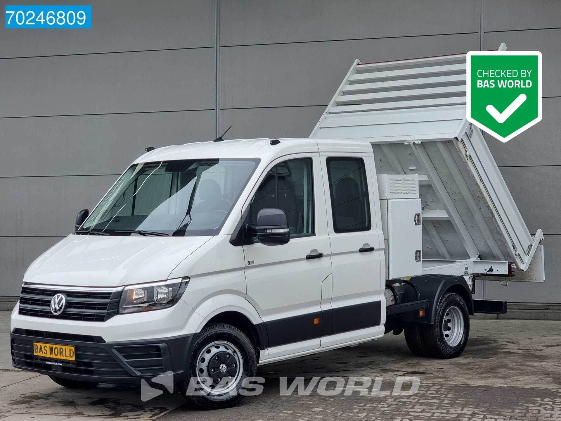 Volkswagen Crafter 177pk Kipper 3500kg trekhaak Airco Cruise Dubbel Cabube Tipper Benne Kieper Airco Dubbel cabine Trekhaak Cruise control