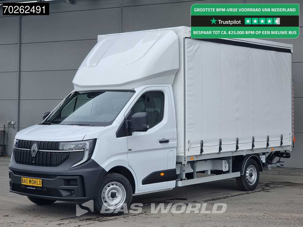 Renault Master 170PK Schuifzeilen met Laadklep 2025 Model LED Carplay Airco Cruise Schuifzeil Zeilen Koffer Meubelbak 21m3 Airco Cruise control