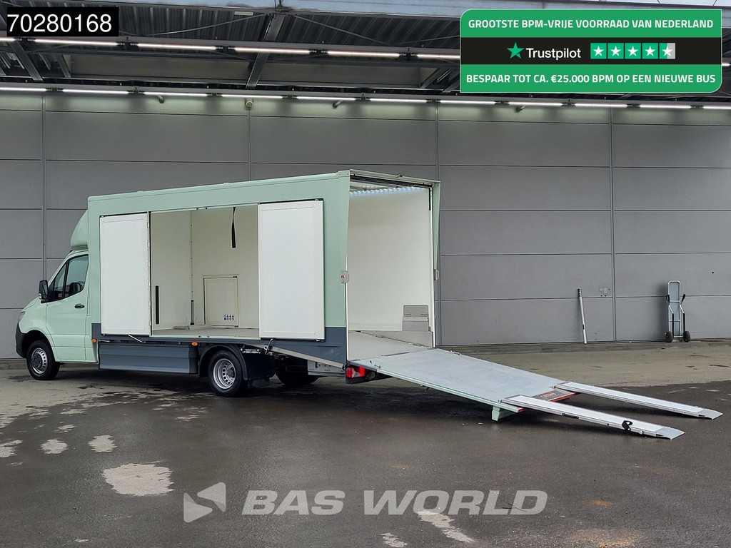 Mercedes Sprinter 516 CDI Automaat VIP Autotransporter Dubbellucht Navi Airco Cruise Camera 10inch MBUX Carplay Cartransporter Oprijwagen 25m3 Airco Cruise control