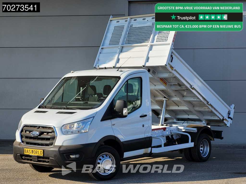 Ford Transit 170pk Kipper Dubbellucht 3,5t Trekhaak Airco Cruise Camera Tipper Benne Kieper Airco Trekhaak Cruise control
