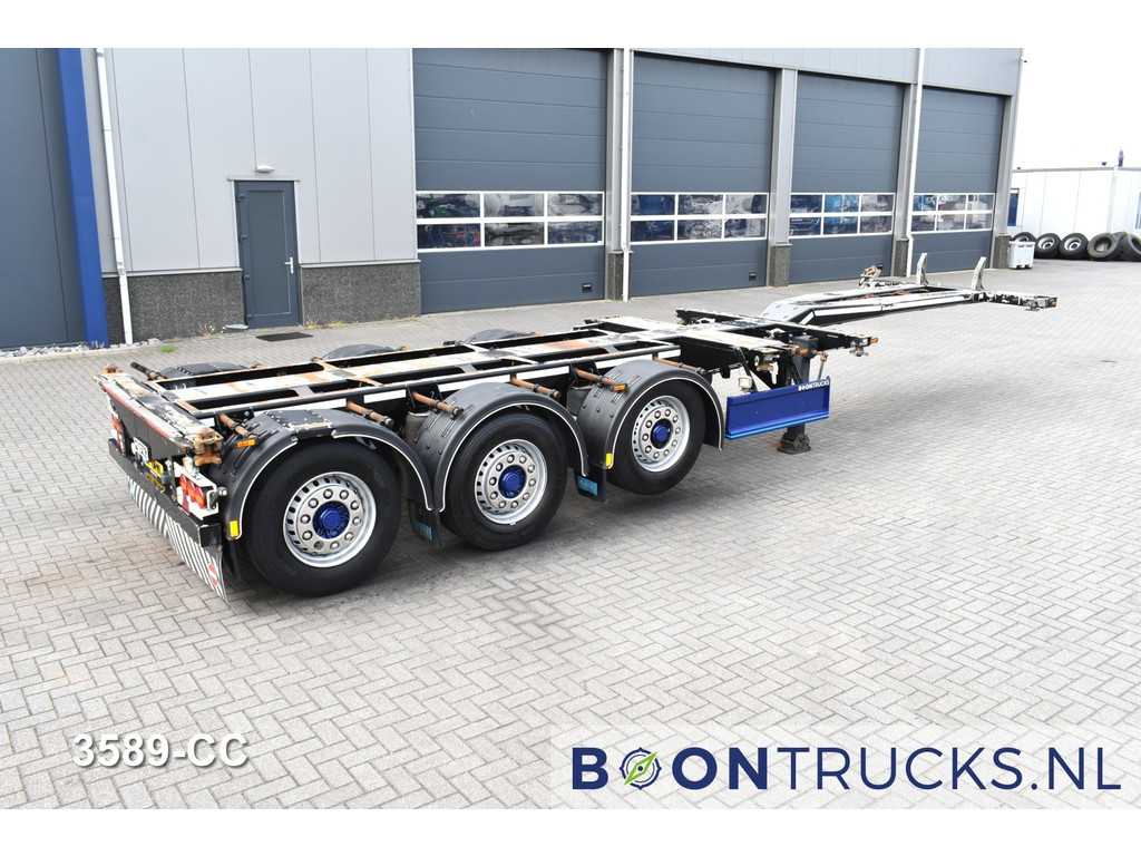 D-Tec FLEXITRAILER | 2x20-30-40-45ft HC * STEERING AXLE * BPW / DISC * 2x EXTENDABLE * APK 08-2025
