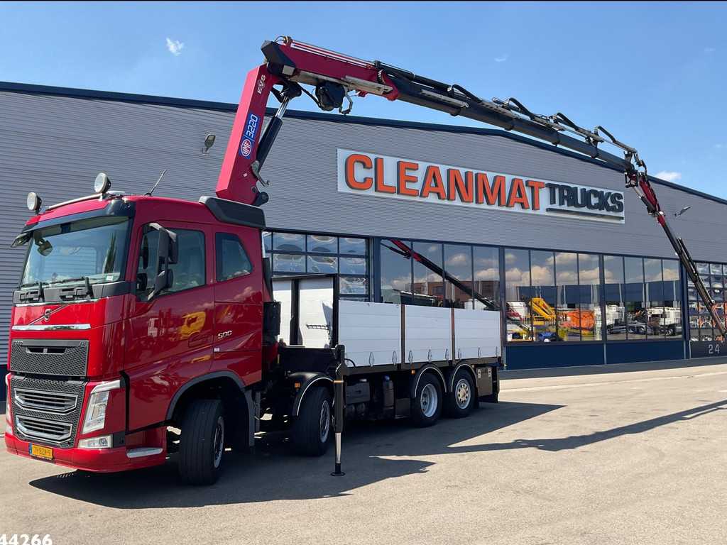 Volvo FH 500 8x2 Euro 6 HMF 32 Tonmeter laadkraan + Fly-Jib