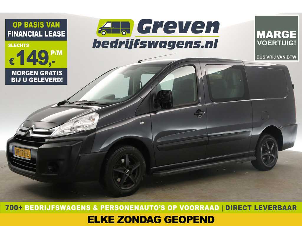 Citroën Jumpy 12 2.0 HDI L2H1 | MARGE! | Dubbele Cabine | 5 Persoons | Airco Cruise Trekhaak Parkeersensoren 16"LMV