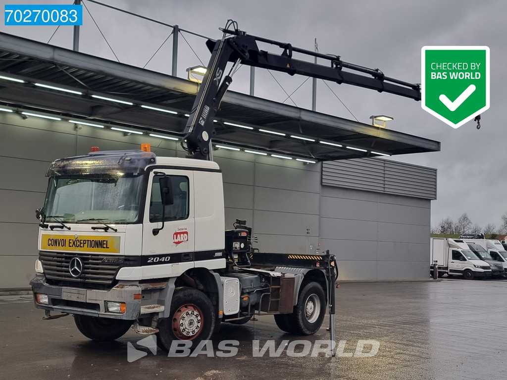 Mercedes Actros Actros 2040 4X4 Manual 4x4 Big-Axle Full-Steel Hiab 1660-5 Kran 4x Stabilizers