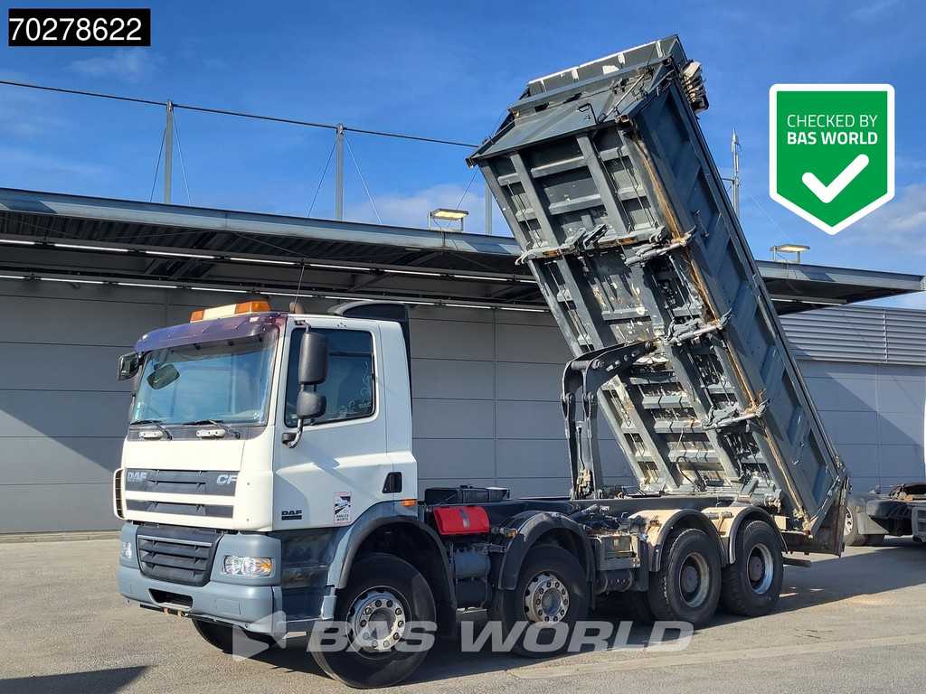 DAF CF85.410 8X4 13m3 Meiller 2-side tipper Big-Axle steel suspension Automatic Euro 4