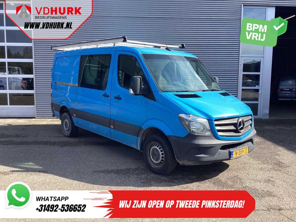 Mercedes-Benz Sprinter 314 2.2 CDI Aut. E6 L2 DC Dubbel Cabine BPM VRIJ!/ 3.5t Trekverm./ Inrichting/ Imperiaal/ Airco/ Navi