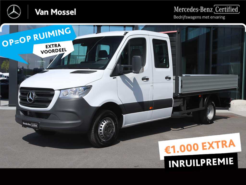 Mercedes-Benz Sprinter 517 CDI Aut. L3 Dub.Cab Open laadbak |AIRCO/MBUX/3500kg AHW |Certified .
