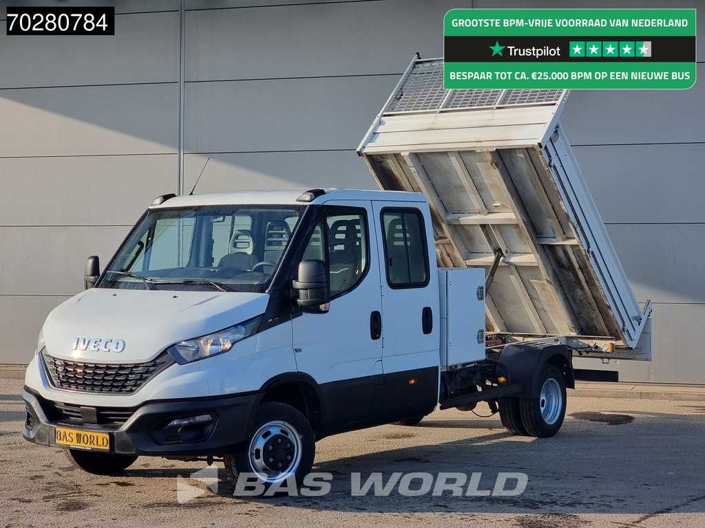 Iveco Daily 35C16 3.0L Open Laadbak Dubbel Cabine met Kist Dubbellucht Airco Cruise Pritsche Pickup Open Box Airco Dubbel cabine Trekhaak Cruise control