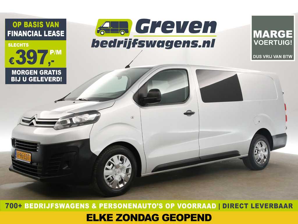 Citroën Jumpy 2.0 BlueHDI L3H1 Marge Dubbele Cabine 5 Persoons Clima Carplay Cruise Navi PDC Trekhaak