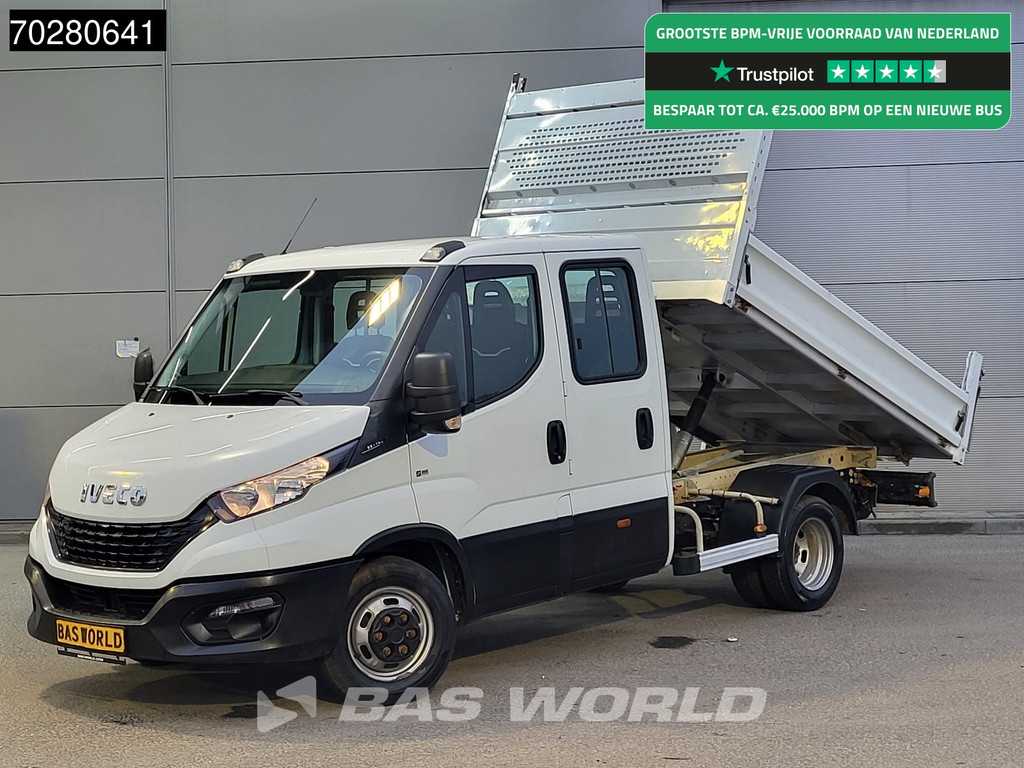 Iveco Daily 35C14 Kipper Dubbel Cabine Dubbellucht 3,5t Trekhaak Airco Cruise Tipper Benne Kieper Airco Dubbel cabine Trekhaak Cruise control