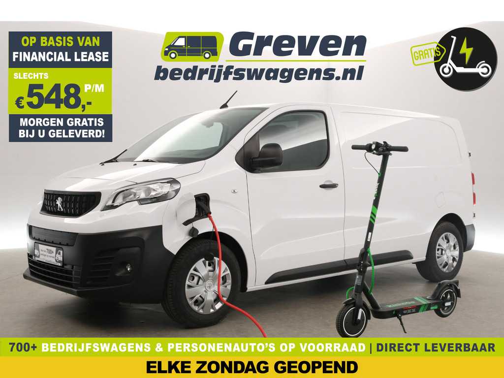 Peugeot e-Expert L2H1 75 KW/H | NIEUW! | Gratis E-Step | Elektrisch Automaat | EMISSIEVRIJE ZONE | 360 Camera Airco Cruise Carplay Navi PDC 3 Persoons