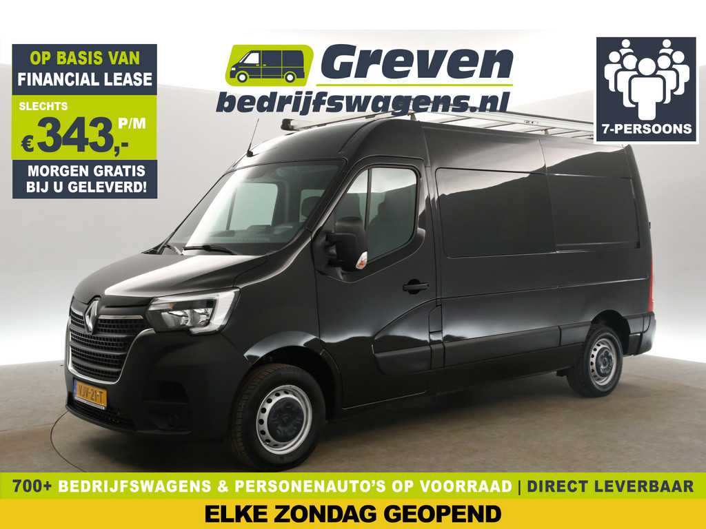 Renault Master T35 2.3 dCi L2H2 | 7 PERSOONS | Dubbele Cabine | Airco PDC Trekhaak Imperiaal Ladder Elektrpakket