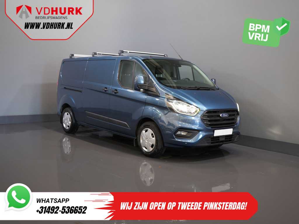 Ford Transit Custom 2.0 TDCI 130 pk Aut. L2 Trend BPM VRIJ! Adapt. Cruise/ Carplay/ Camera/ Navi/ PDC/ Trekhaak